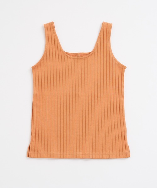 natural couture(ナチュラルクチュール)の「2WAYワイドリブタンク(タンクトップ・レディース・ブラック/アイボリー/オレンジ/ベージュ/ブラウン・FREE)」の5枚目の写真