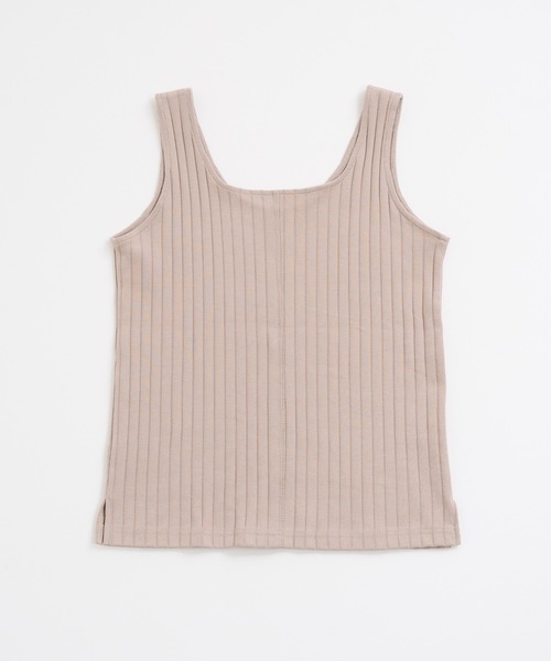 natural couture(ナチュラルクチュール)の「2WAYワイドリブタンク(タンクトップ・レディース・ブラック/アイボリー/オレンジ/ベージュ/ブラウン・FREE)」の9枚目の写真