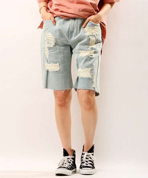 LRG（エルアールジー）の「LRG デニムハーフパンツ（デニムパンツ・メンズ・ネイビー/グレー/オリーブ/ブラック/ブルー・38/36/34/30/32）」の4枚目の写真