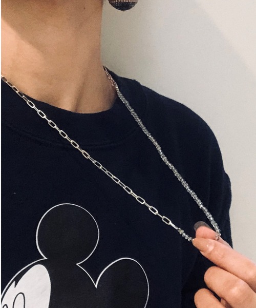 ulu(ウル)の「beads&chain 4way necklace(ネックレス・レディース・シルバー/ゴールド・FREE)」の2枚目の写真