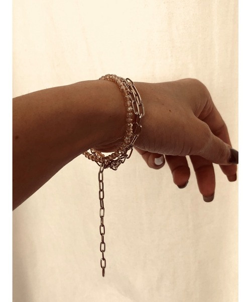 ulu(ウル)の「beads&chain 4way necklace(ネックレス・レディース・シルバー/ゴールド・FREE)」の4枚目の写真