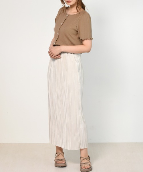 RETRO GIRL（レトロガール）の「2WAYテレコ半袖Tee（Tシャツ/カットソー・レディース・ブルー/ブラック/アイボリー/ブラウン・FREE）」の22枚目の写真