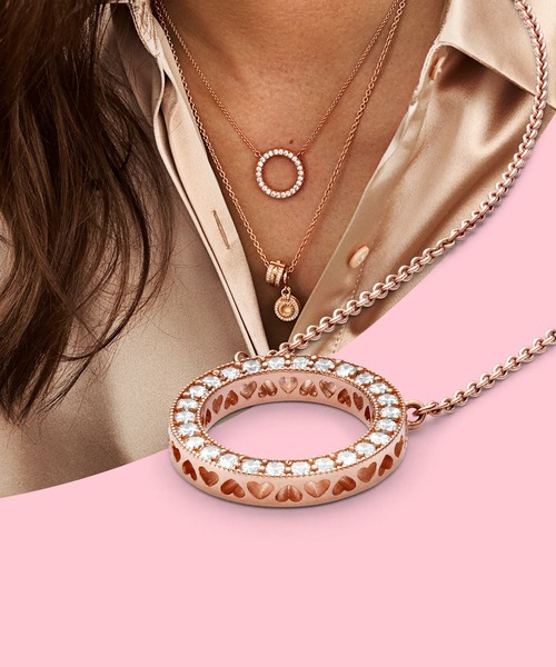 PANDORA（パンドラ）の「サークル オブ スパークル ネックレス