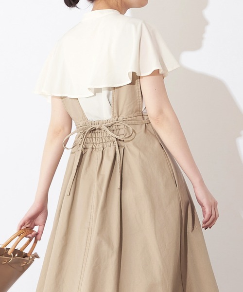 natural couture(ナチュラルクチュール)の「プチプラケープカラーブラウス(シャツ/ブラウス・レディース・オフホワイト/ミント/その他1/その他2/ライトベージュ・FREE)」の7枚目の写真