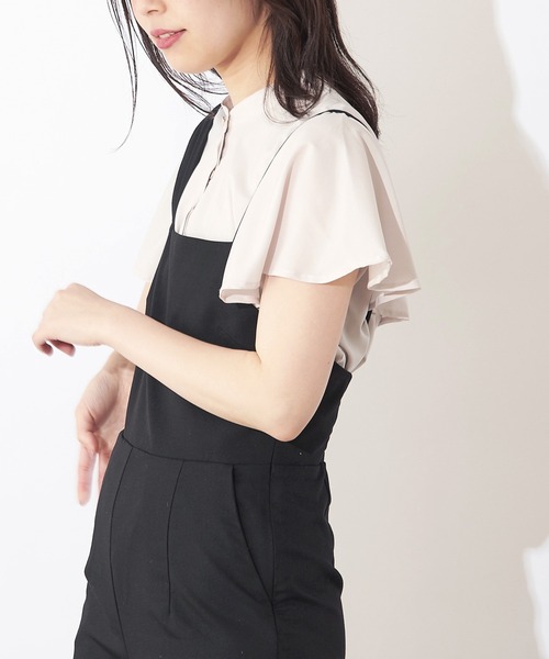 natural couture(ナチュラルクチュール)の「プチプラケープカラーブラウス(シャツ/ブラウス・レディース・オフホワイト/ミント/その他1/その他2/ライトベージュ・FREE)」の10枚目の写真