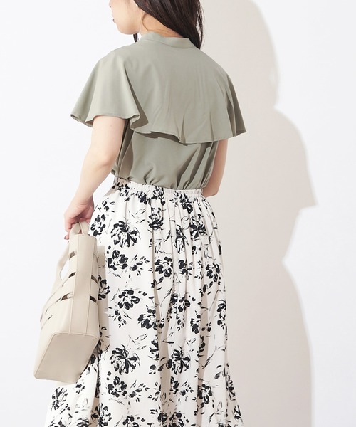 natural couture(ナチュラルクチュール)の「プチプラケープカラーブラウス(シャツ/ブラウス・レディース・オフホワイト/ミント/その他1/その他2/ライトベージュ・FREE)」の16枚目の写真