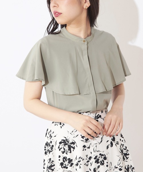 natural couture(ナチュラルクチュール)の「プチプラケープカラーブラウス(シャツ/ブラウス・レディース・オフホワイト/ミント/その他1/その他2/ライトベージュ・FREE)」の15枚目の写真