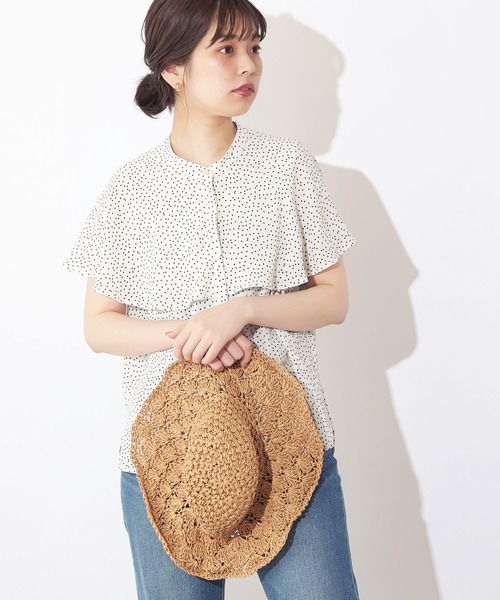 natural couture(ナチュラルクチュール)の「プチプラケープカラーブラウス(シャツ/ブラウス・レディース・オフホワイト/ミント/その他1/その他2/ライトベージュ・FREE)」の18枚目の写真
