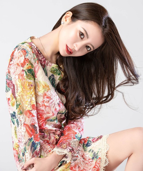 EmiriaWiz 花柄レース長袖ワンピース EmiriaWiz 花柄レース長袖ワンピース