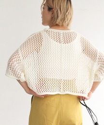 notch. | 透かし編みショート半袖PO(ニット/セーター)