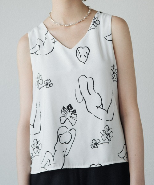 ACCL（エーシーシーエル）の「アートテキスタイル ノースリーブブラウス（シャツ/ブラウス・レディース・ピンク/ホワイト・FREE）」の16枚目の写真