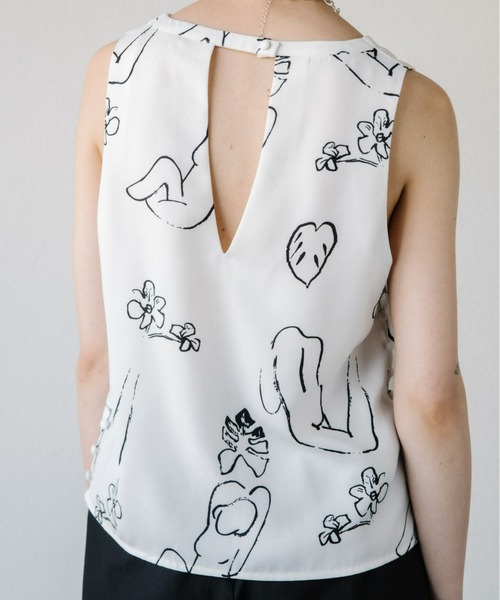 ACCL（エーシーシーエル）の「アートテキスタイル ノースリーブブラウス（シャツ/ブラウス・レディース・ピンク/ホワイト・FREE）」の19枚目の写真