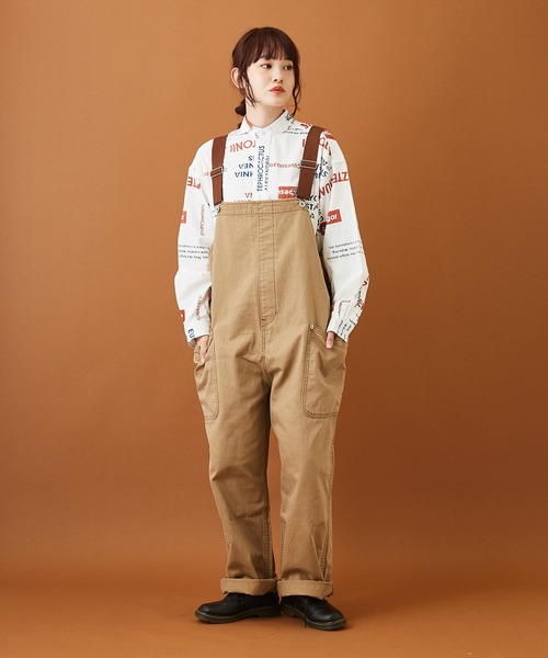 CUBE SUGAR（キューブシュガー）の「ブロードクロス 総柄プリント レギュラーシャツ（シャツ/ブラウス・レディース・ホワイト/チャコールグレー/ベージュ・M）」の7枚目の写真