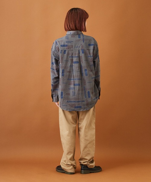 CUBE SUGAR（キューブシュガー）の「ブロードクロス 総柄プリント レギュラーシャツ（シャツ/ブラウス・レディース・ホワイト/チャコールグレー/ベージュ・M）」の16枚目の写真