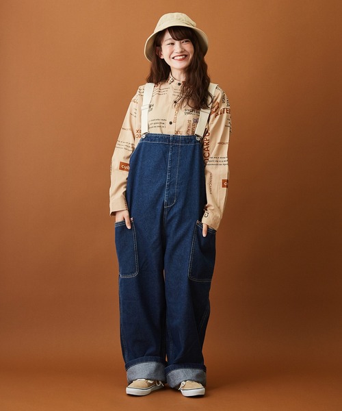 CUBE SUGAR（キューブシュガー）の「ブロードクロス 総柄プリント レギュラーシャツ（シャツ/ブラウス・レディース・ホワイト/チャコールグレー/ベージュ・M）」の17枚目の写真