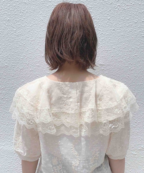 Clice de Paris(クリシェドゥパリス)の「K/チュールレース重ね衿ブラウス(シャツ/ブラウス・レディース・オフホワイト/アイボリー・ONESIZE)」の8枚目の写真