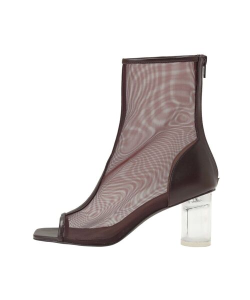 MERCURYDUO（マーキュリーデュオ）の「クリアヒールオープントゥメッシュブーツ（その他シューズ・レディース・ブラック/ブラウン/アイボリー・38/36）」の5枚目の写真