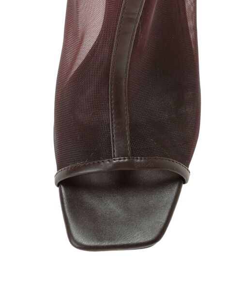 MERCURYDUO（マーキュリーデュオ）の「クリアヒールオープントゥメッシュブーツ（その他シューズ・レディース・ブラック/ブラウン/アイボリー・38/36）」の6枚目の写真