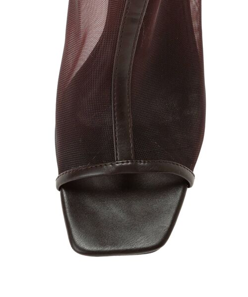 MERCURYDUO（マーキュリーデュオ）の「クリアヒールオープントゥメッシュブーツ（その他シューズ・レディース・ブラック/ブラウン/アイボリー・38/36）」の18枚目の写真