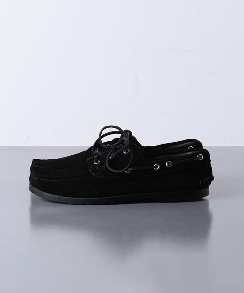 YUKETEN（ユケテン）の「＜YUKETEN（ユケテン）＞ スエード ボートシューズ（モカシン/デッキシューズ・メンズ・ブラック・8/9/7/7h/8h/9h）」の3枚目の写真