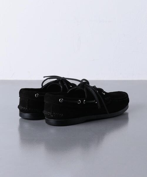 YUKETEN（ユケテン）の「＜YUKETEN（ユケテン）＞ スエード ボートシューズ（モカシン/デッキシューズ・メンズ・ブラック・8/9/7/7h/8h/9h）」の7枚目の写真