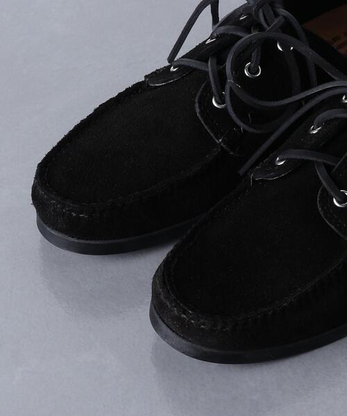 YUKETEN（ユケテン）の「＜YUKETEN（ユケテン）＞ スエード ボートシューズ（モカシン/デッキシューズ・メンズ・ブラック・8/9/7/7h/8h/9h）」の4枚目の写真