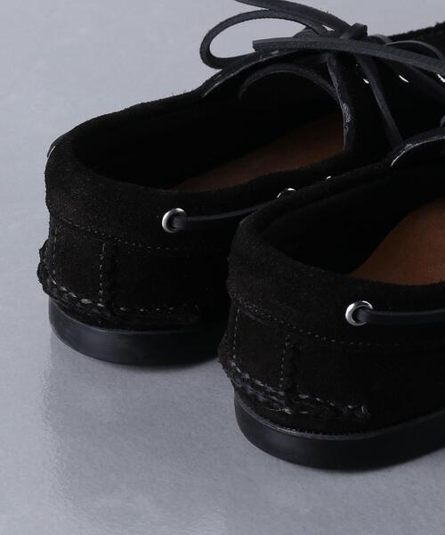 YUKETEN（ユケテン）の「＜YUKETEN（ユケテン）＞ スエード ボートシューズ（モカシン/デッキシューズ・メンズ・ブラック・8/9/7/7h/8h/9h）」の5枚目の写真