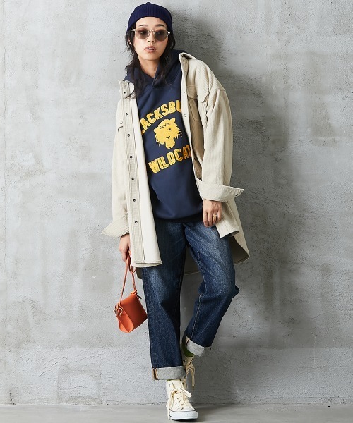 GEVS.(ジェイヴィス)の「<大きいサイズ>ボーイフレンドデニムパンツ GEVS.(デニムパンツ・レディース・ネイビー系/ブルー系/ホワイト系・80/106/114/96/84/92/88/122/98)」の12枚目の写真
