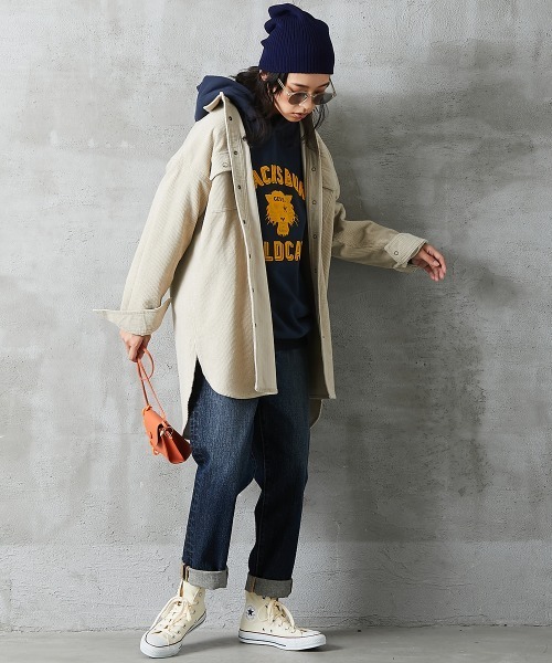 GEVS.(ジェイヴィス)の「<大きいサイズ>ボーイフレンドデニムパンツ GEVS.(デニムパンツ・レディース・ネイビー系/ブルー系/ホワイト系・80/106/114/96/84/92/88/122/98)」の17枚目の写真