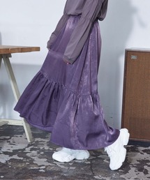 WEGO | WEGO/サテンティアードフレアスカート(スカート)