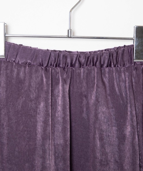 WEGO(ウィゴー)の「WEGO/サテンティアードフレアスカート(スカート・レディース・ブラック/パープル・FREE)」の6枚目の写真