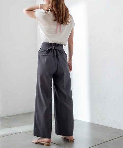 mystic（ミスティック）の「オーガニックコットンフレンチスリーブTシャツ（Tシャツ/カットソー・レディース・ブラック/グレー/オフホワイト/イエロー・FREE）」の10枚目の写真