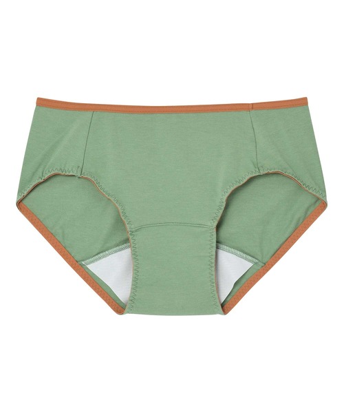 une nana cool（ウンナナクール）の「綿ベア天竺 カラーブロッキング サニタリーショーツ（ショーツ・レディース・ベージュ/グリーン/ブラック/グレー/オレンジ/クリーム/杢グレー/スモークピンク/セージグリーン/ラベンダー/シャンパン/シャーベット/チャコールグレー/サックスブルー/ダークブルー/桜/オリーブ/ブルー/アッシュグレー/ブラウン/ライトグリーン/キナリ/ナチュラル/ピンク・L/M）」の12枚目の写真