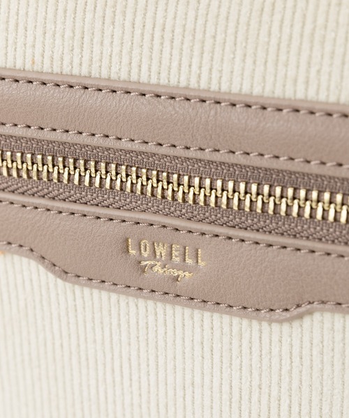 LOWELL things(ロウェル シングス)の「Carre/ファブリックフロントファスナ-2WAY BAG(トートバッグ・レディース・ブラウン/アイボリー/ダークベージュ・フリー)」の11枚目の写真