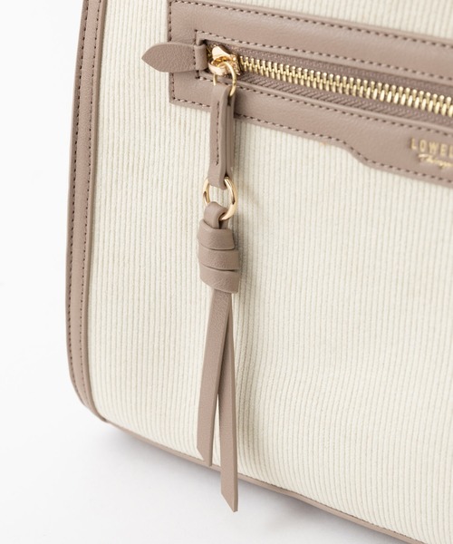 LOWELL things(ロウェル シングス)の「Carre/ファブリックフロントファスナ-2WAY BAG(トートバッグ・レディース・ブラウン/アイボリー/ダークベージュ・フリー)」の12枚目の写真