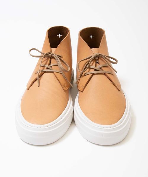 FACTOTUM(ファクトタム)の「【FACTOTUM×FOBS】カウレザーチャッカスニーカー(スニーカー・メンズ・ブラック/ベージュ・42/41/40)」の7枚目の写真