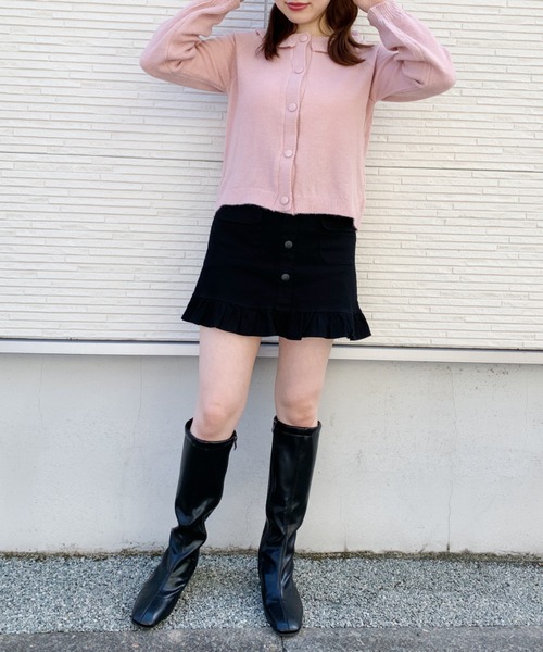 Loueme(ルエム)の「フリルニットカーディガン(カーディガン/ボレロ・レディース・アイボリー/ピンク・FREE)」の18枚目の写真
