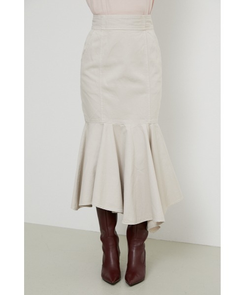 rienda(リエンダ)の「アシンメトリーマーメイドカラーデニムスカート(デニムスカート・レディース・ブラック/ライトベージュ・SMALL/MEDIUM)」の8枚目の写真