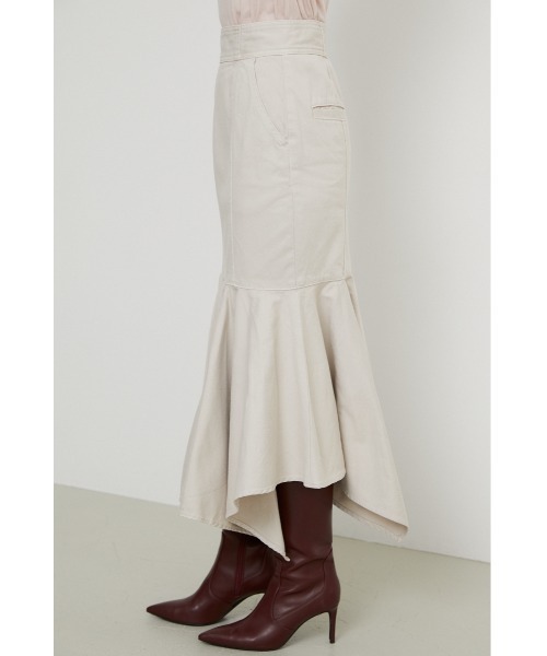 rienda(リエンダ)の「アシンメトリーマーメイドカラーデニムスカート(デニムスカート・レディース・ブラック/ライトベージュ・SMALL/MEDIUM)」の10枚目の写真