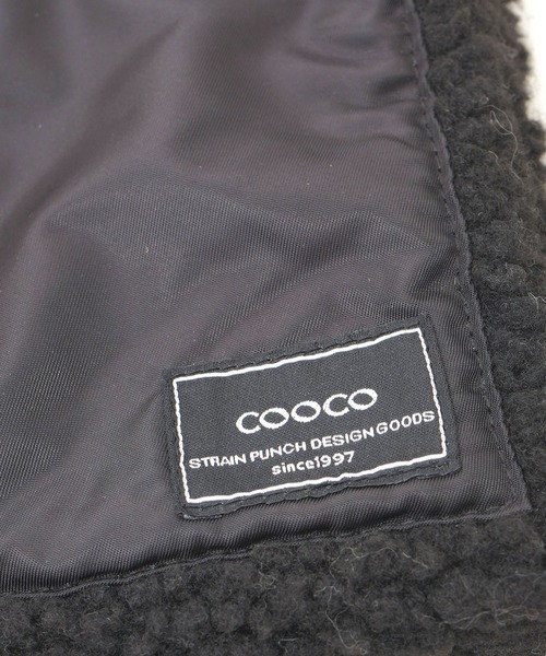 COOCO（クーコ）の「ポケット付ボアコードショルダーサコッシュ（ショルダーバッグ・レディース・ブラック/アイボリー/グレー系その他・9）」の10枚目の写真