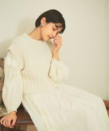 Rouge vif | ケーブルニットベスト(ベスト)