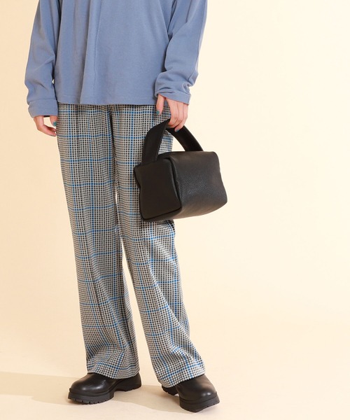Ray BEAMS（レイビームス）の「Ray BEAMS / チェック ジャカード フレア パンツ（その他パンツ・レディース・ブラック/ベージュ・1/0）」の13枚目の写真