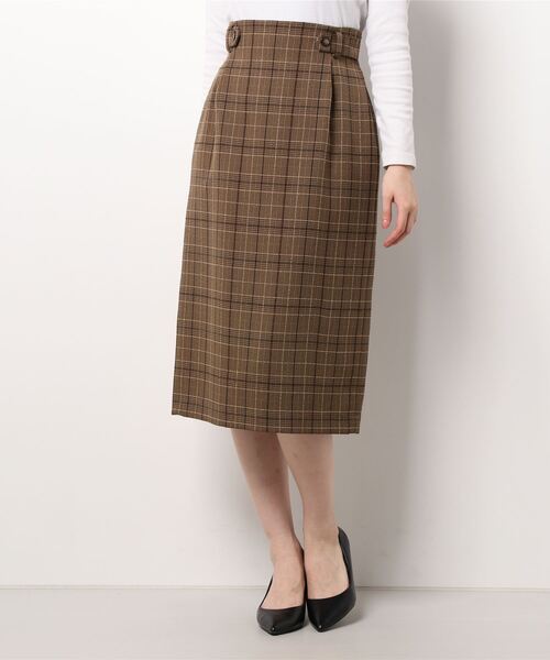 INTERPLANET（インタープラネット）の「チェックナロースカート（スカート・レディース・ブラック/ブラウン・FREE）」の20枚目の写真