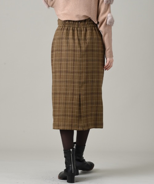 INTERPLANET（インタープラネット）の「チェックナロースカート（スカート・レディース・ブラック/ブラウン・FREE）」の18枚目の写真