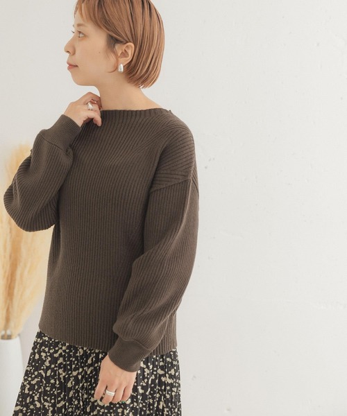 ITEMS URBANRESEARCH（アイテムズ アーバンリサーチ）の「ハイネックリブプルオーバー（ニット/セーター・レディース・ブラック/ミント/パープル/ブルー/オフホワイト/ブラウン/イエロー/ベージュ/グレー・FREE）」の5枚目の写真