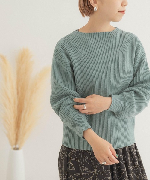 ITEMS URBANRESEARCH（アイテムズ アーバンリサーチ）の「ハイネックリブプルオーバー（ニット/セーター・レディース・ブラック/ミント/パープル/ブルー/オフホワイト/ブラウン/イエロー/ベージュ/グレー・FREE）」の7枚目の写真