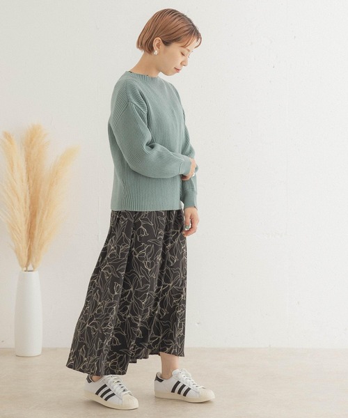 ITEMS URBANRESEARCH（アイテムズ アーバンリサーチ）の「ハイネックリブプルオーバー（ニット/セーター・レディース・ブラック/ミント/パープル/ブルー/オフホワイト/ブラウン/イエロー/ベージュ/グレー・FREE）」の12枚目の写真