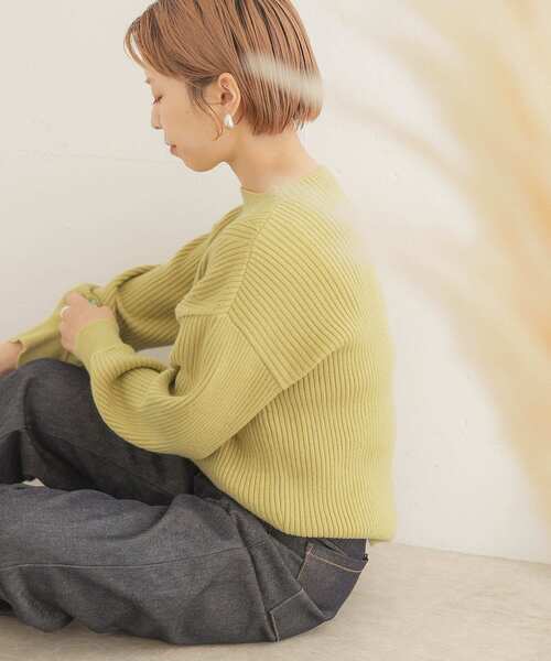 ITEMS URBANRESEARCH（アイテムズ アーバンリサーチ）の「ハイネックリブプルオーバー（ニット/セーター・レディース・ブラック/ミント/パープル/ブルー/オフホワイト/ブラウン/イエロー/ベージュ/グレー・FREE）」の16枚目の写真