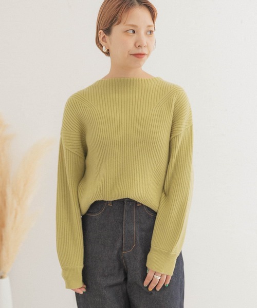 ITEMS URBANRESEARCH（アイテムズ アーバンリサーチ）の「ハイネックリブプルオーバー（ニット/セーター・レディース・ブラック/ミント/パープル/ブルー/オフホワイト/ブラウン/イエロー/ベージュ/グレー・FREE）」の18枚目の写真