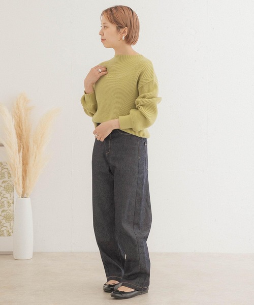 ITEMS URBANRESEARCH（アイテムズ アーバンリサーチ）の「ハイネックリブプルオーバー（ニット/セーター・レディース・ブラック/ミント/パープル/ブルー/オフホワイト/ブラウン/イエロー/ベージュ/グレー・FREE）」の19枚目の写真